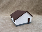 1/64 Scale Garage - Early 1940s Farm Garage - Farm Set Model - Brown Roof