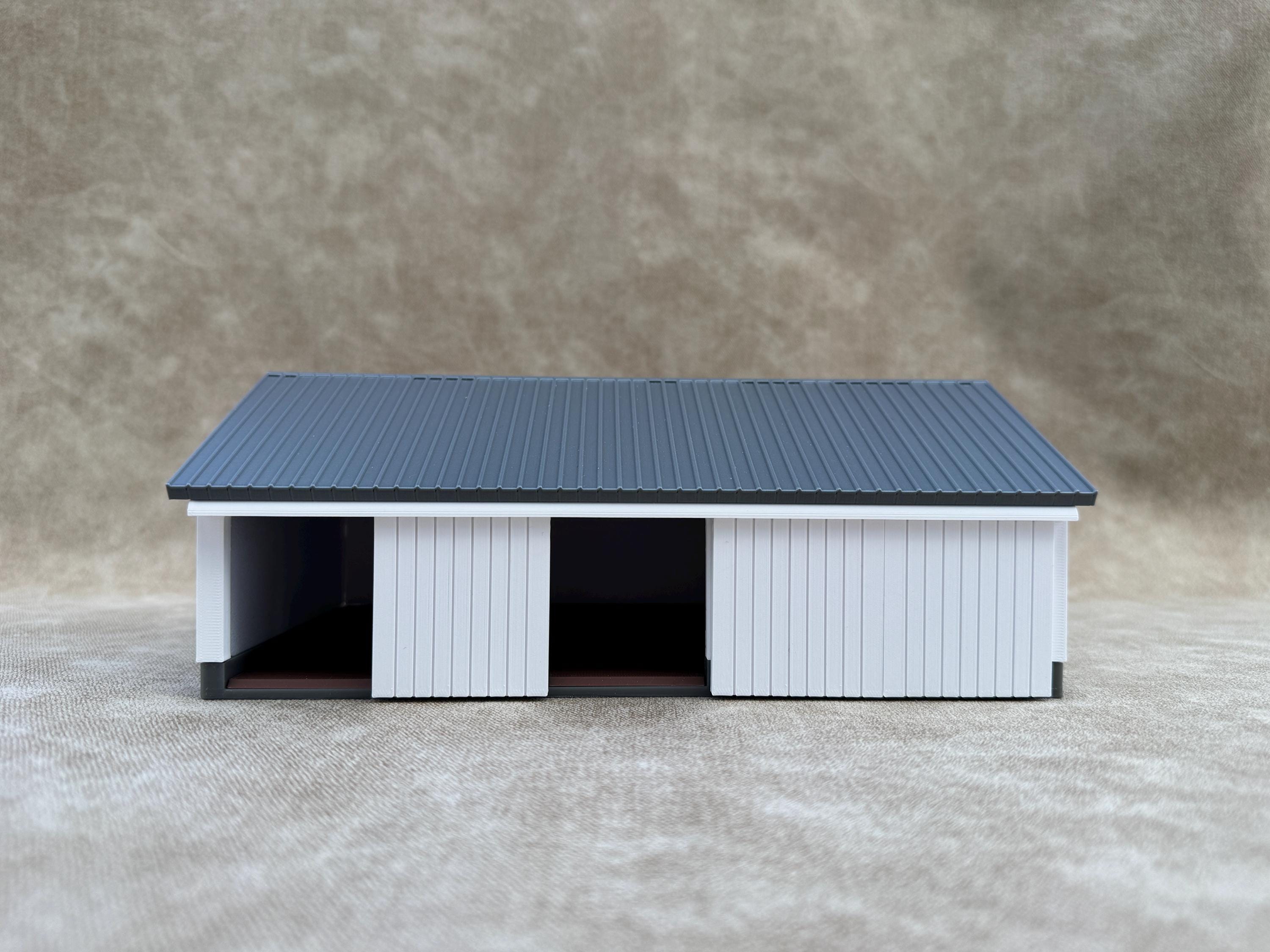 1/64 Scale - 1940s Equipment Shed - Farm Set Model - Made in USA - White