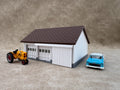 1/64 Scale Garage - Early 1940s Farm Garage - Farm Set Model - Brown Roof