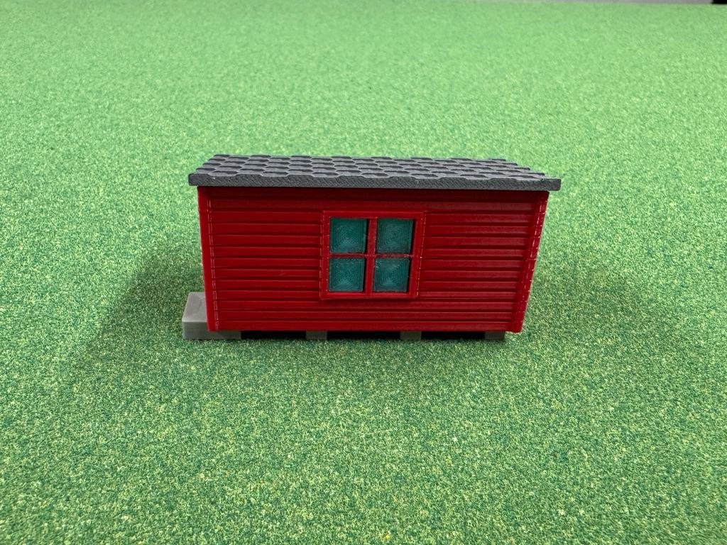 1/64 Scale Chicken Barn - Poultry Shed - Red Siding w/Gray Shingles - Made in USA