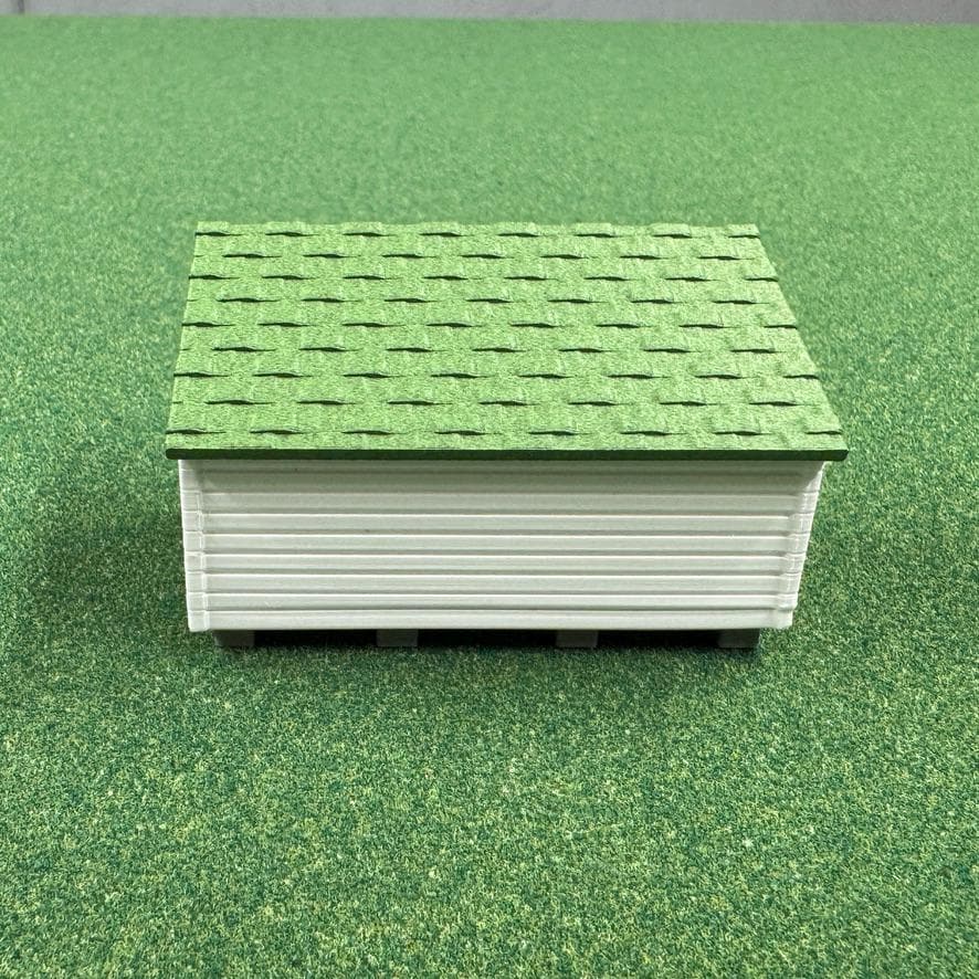 1/64 Scale Chicken Barn - Poultry Shed - White Siding w/Green Shingles - Made in USA