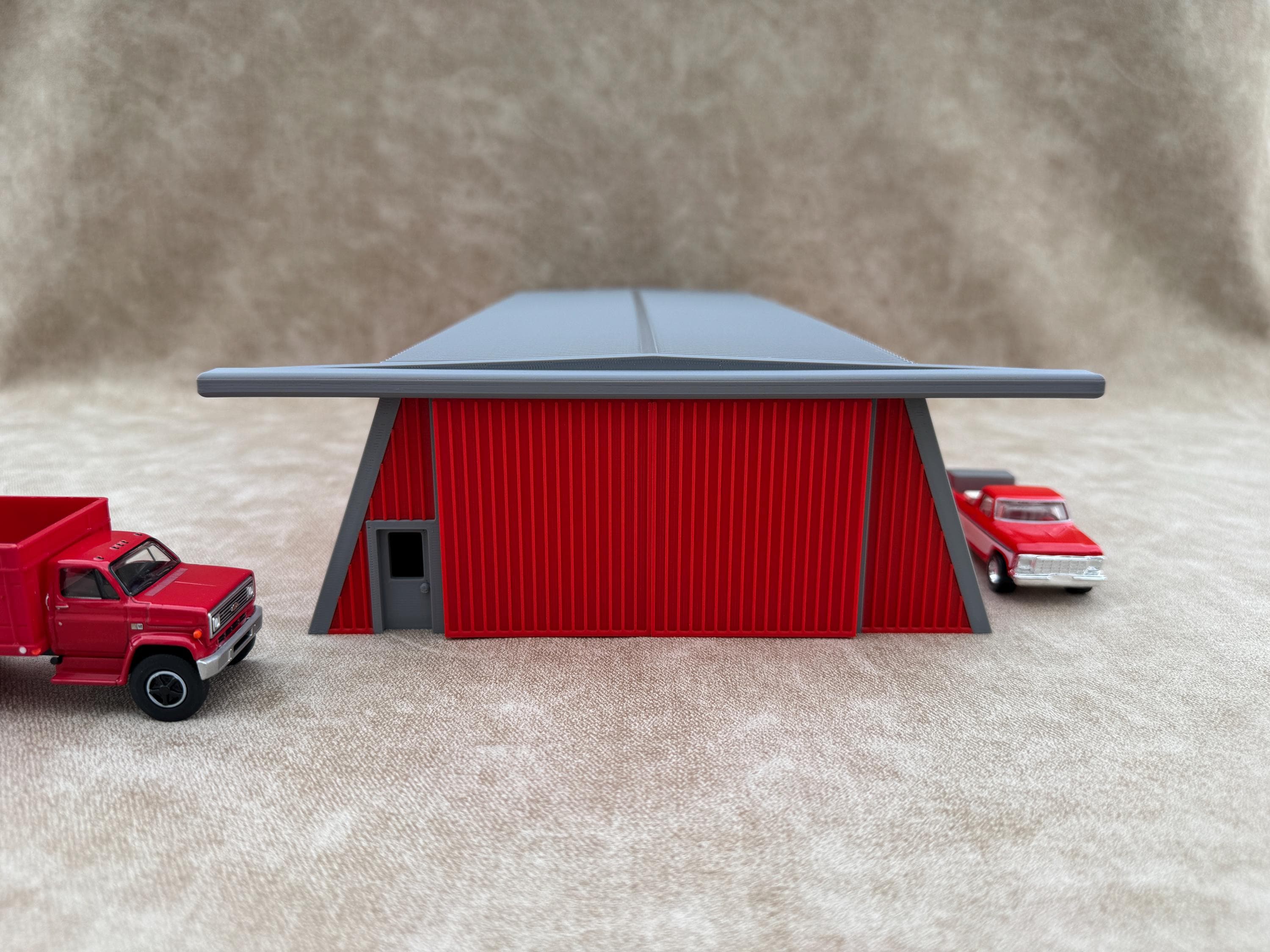 1/64 Scale - Farmstead Style Red Machine Shed - 76' Scaled Length - Made in USA