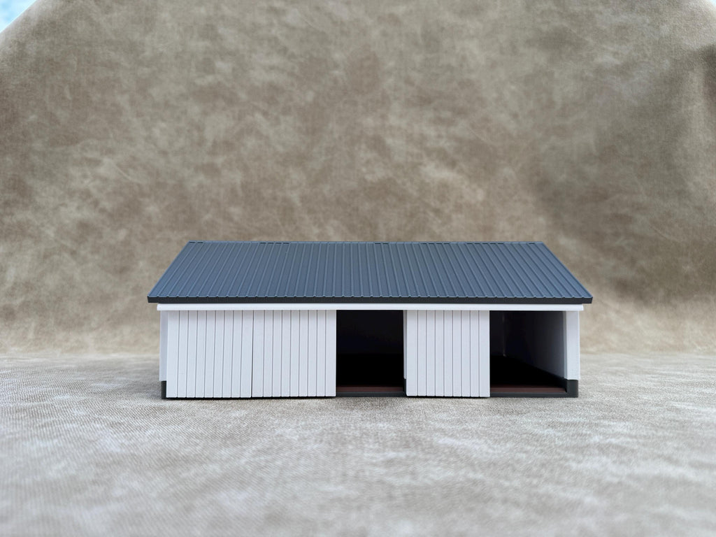 1/64 Scale - 1940s Equipment Shed - Farm Set Model - Made in USA - White
