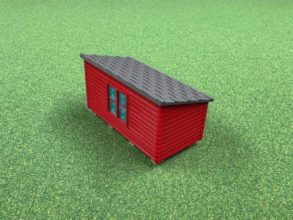1/64 Scale Chicken Barn - Poultry Shed - Red Siding w/Gray Shingles - Made in USA