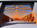 1/64 Scale - '70s Style Pole Barn - 50x100' - Wood Rafters/interior Wall Boards - Accessory ONLY