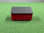 1/64 Scale Chicken Barn - Poultry Shed - Red Siding w/Gray Shingles - Made in USA