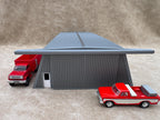 1/64 Scale - Farmstead Style Galvanized Machine Shed - 76' Scaled Length - Made in USA