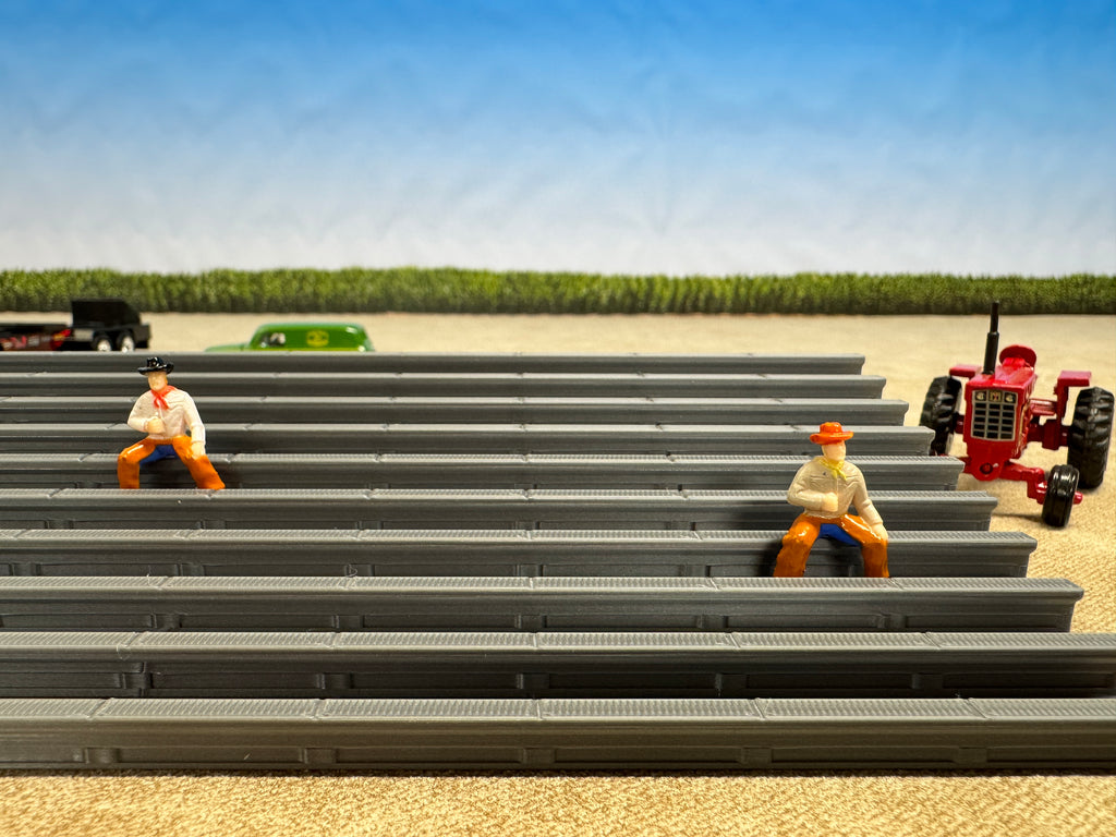 1/64 Scale Fairgrounds Bleachers - Gray Color - Made in USA