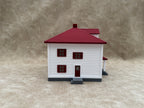 1/64 Scale House & Garage Combo - Early 1900s Sears Farm House - Farm Set Model - Maroon Red