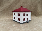 1/64 Scale House & Garage Combo - Early 1900s Sears Farm House - Farm Set Model - Maroon Red