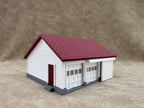 1/64 Scale Garage - Early 1940s Farm Garage - Farm Set Model - Maroon Roof