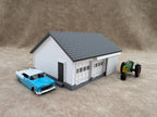 1/64 Scale Garage - Early 1940s Farm Garage - Farm Set Model - Gray Roof