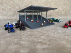 1/64 Scale Fairgrounds Bleachers Deluxe with Roof- Gray Color - Made in USA