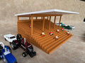 1/64 Scale Fairgrounds Bleachers Deluxe with Roof- Wood Color - Made in USA