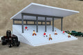 1/64 Scale Fairgrounds Bleachers Deluxe with Roof- White Color - Made in USA