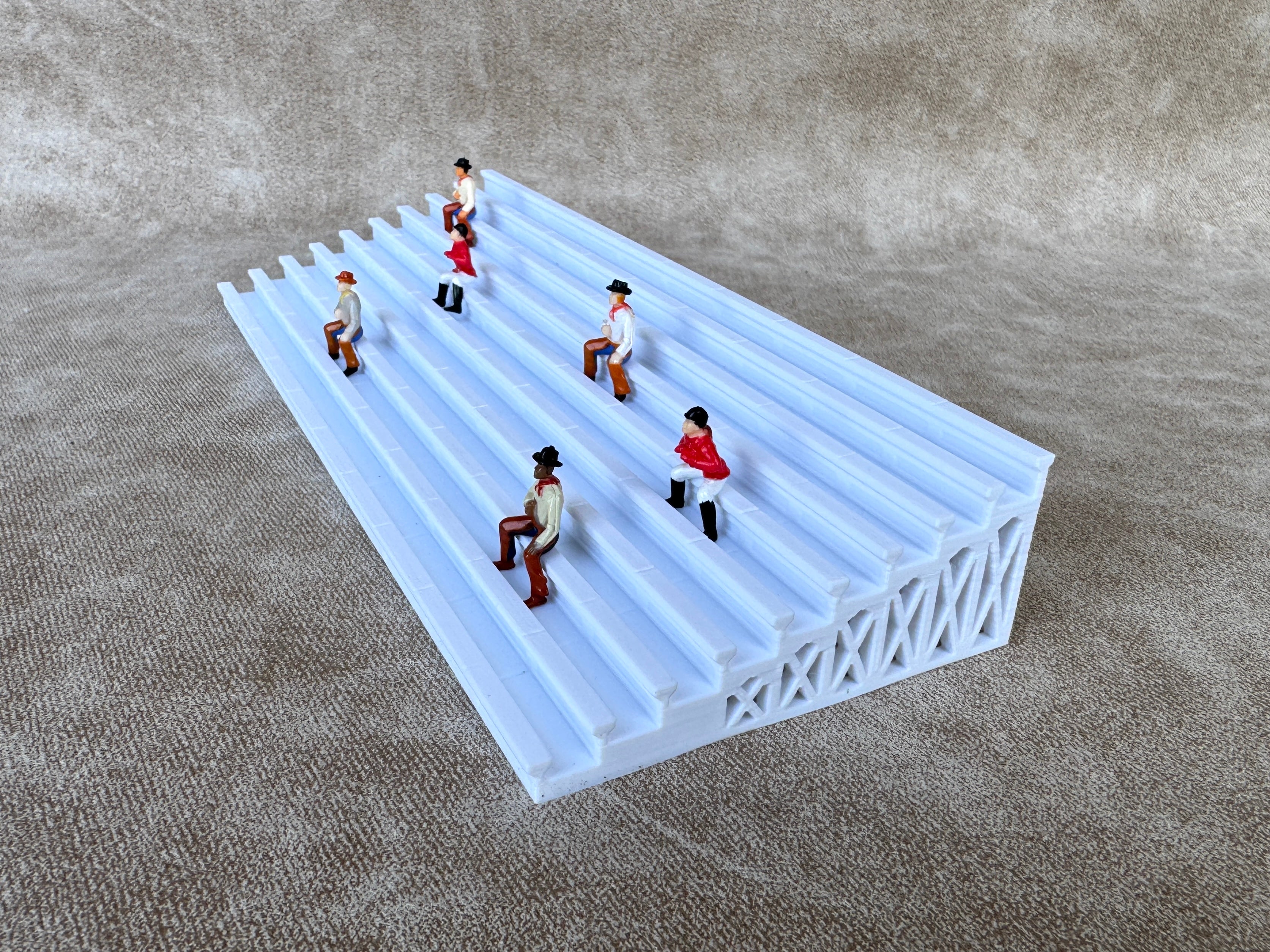 1/64 Scale Fairgrounds Bleachers - White Color - Made in USA