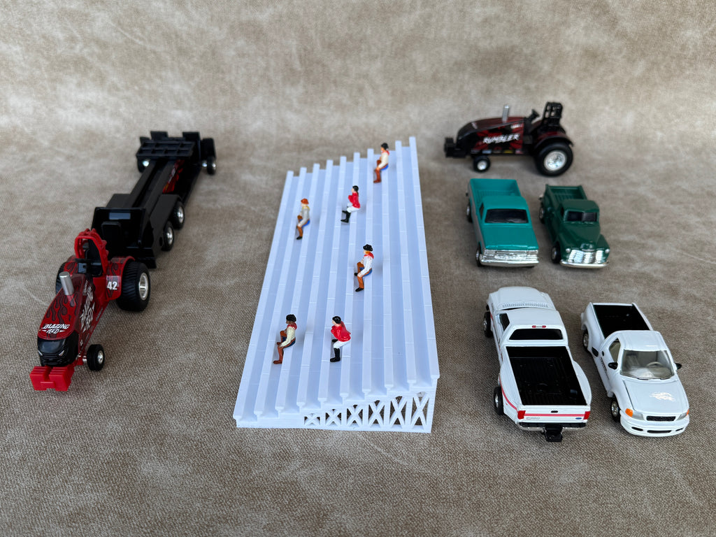1/64 Scale Fairgrounds Bleachers - White Color - Made in USA