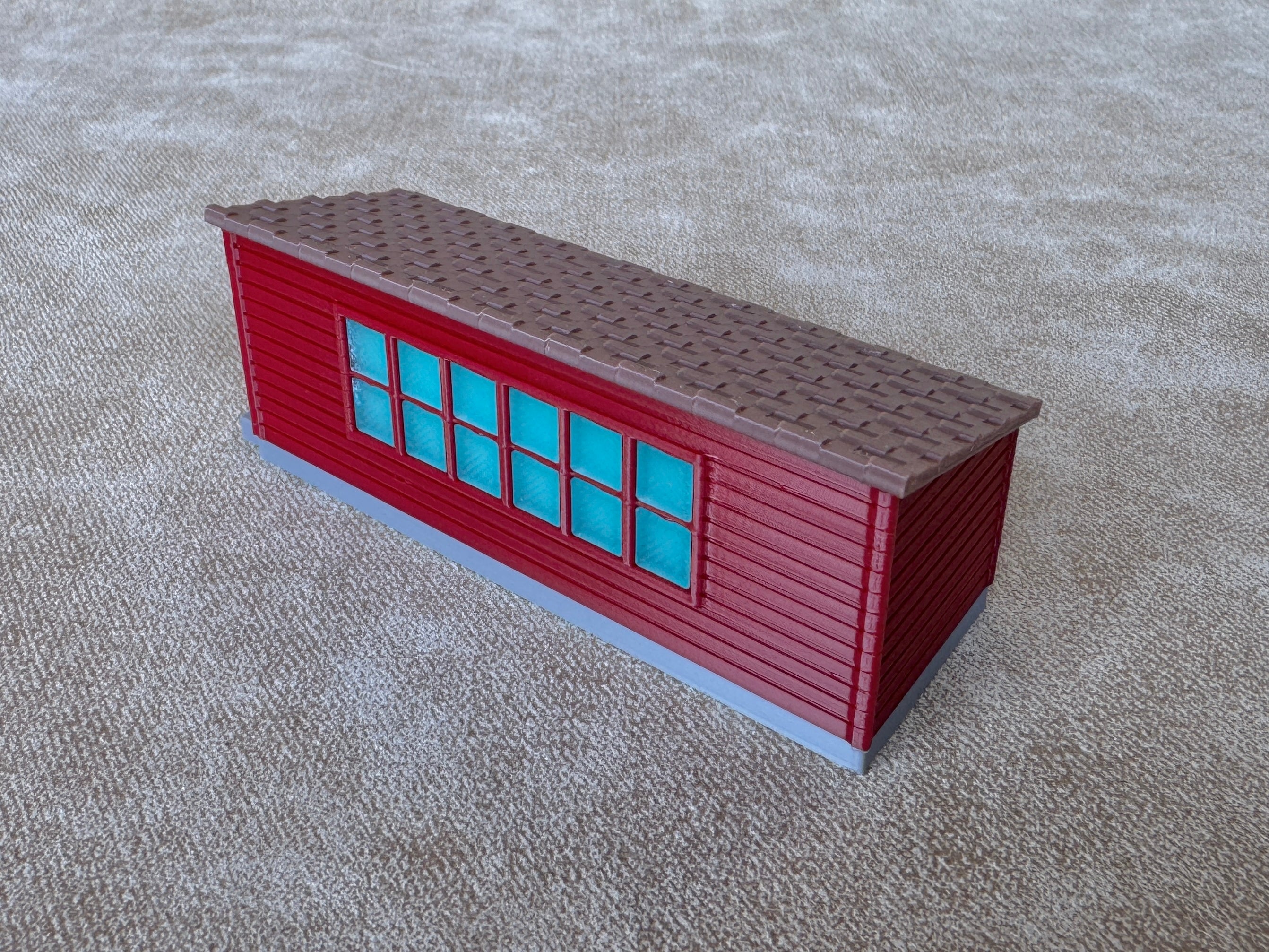 1/64 Scale Large Chicken Barn - Poultry Shed - Red Siding w/Brown Shingles - Made in USA