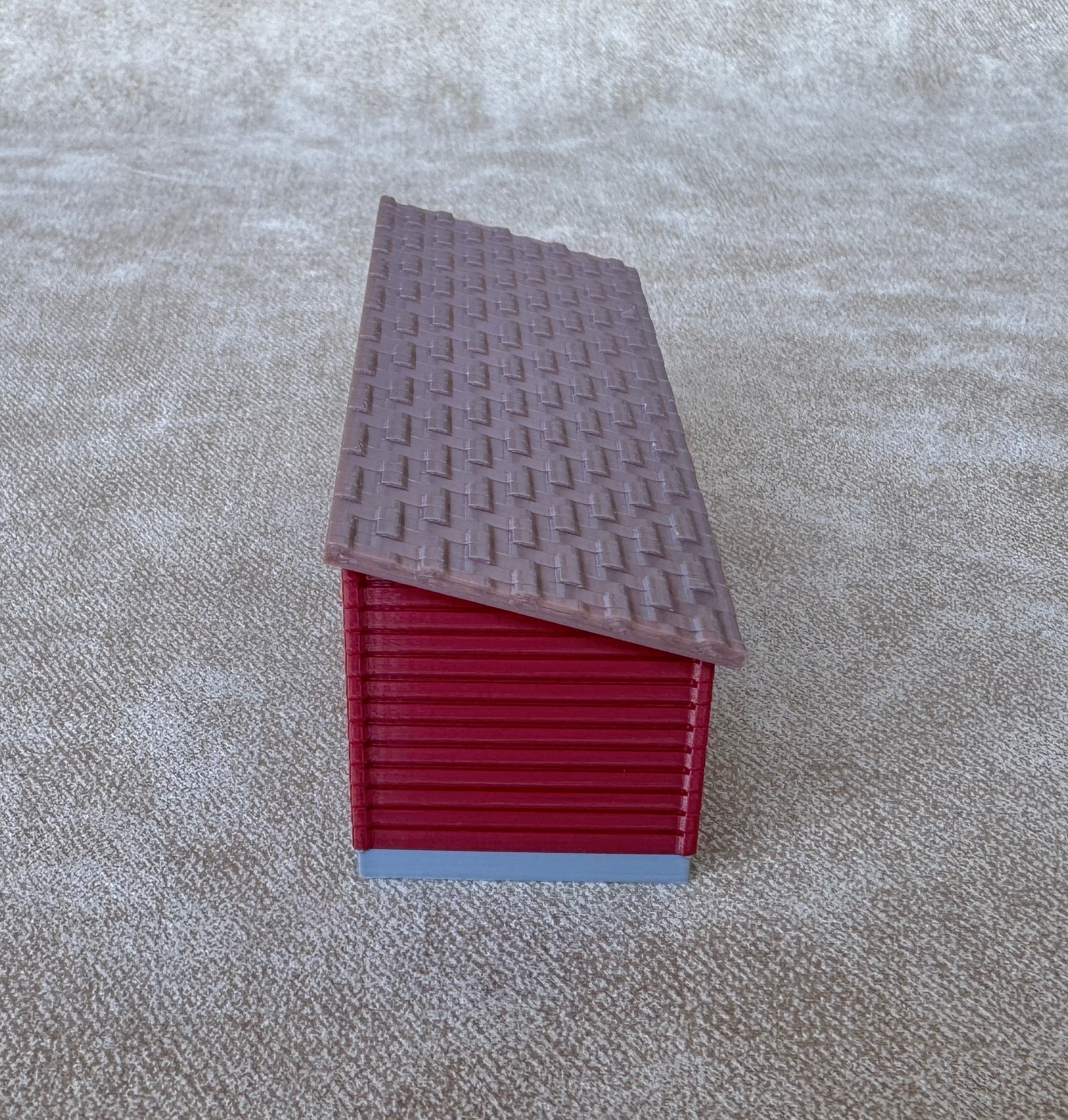 1/64 Scale Large Chicken Barn - Poultry Shed - Red Siding w/Brown Shingles - Made in USA