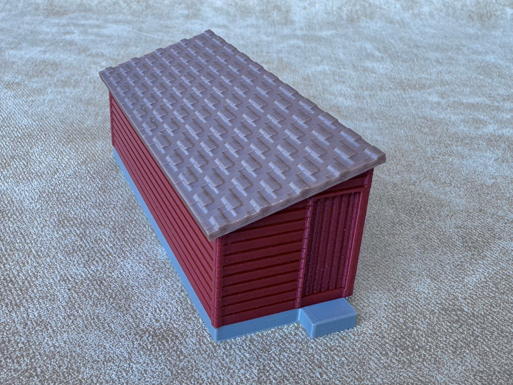1/64 Scale Large Chicken Barn - Poultry Shed - Red Siding w/Brown Shingles - Made in USA