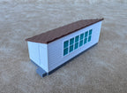 1/64 Scale Large Chicken Barn - Poultry Shed - White Siding w/Green Shingles - Made in USA