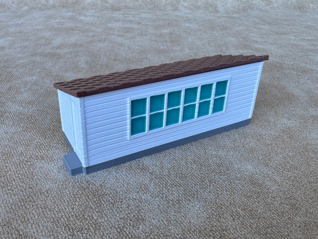 1/64 Scale Large Chicken Barn - Poultry Shed - White Siding w/Green Shingles - Made in USA
