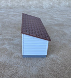 1/64 Scale Large Chicken Barn - Poultry Shed - White Siding w/Green Shingles - Made in USA