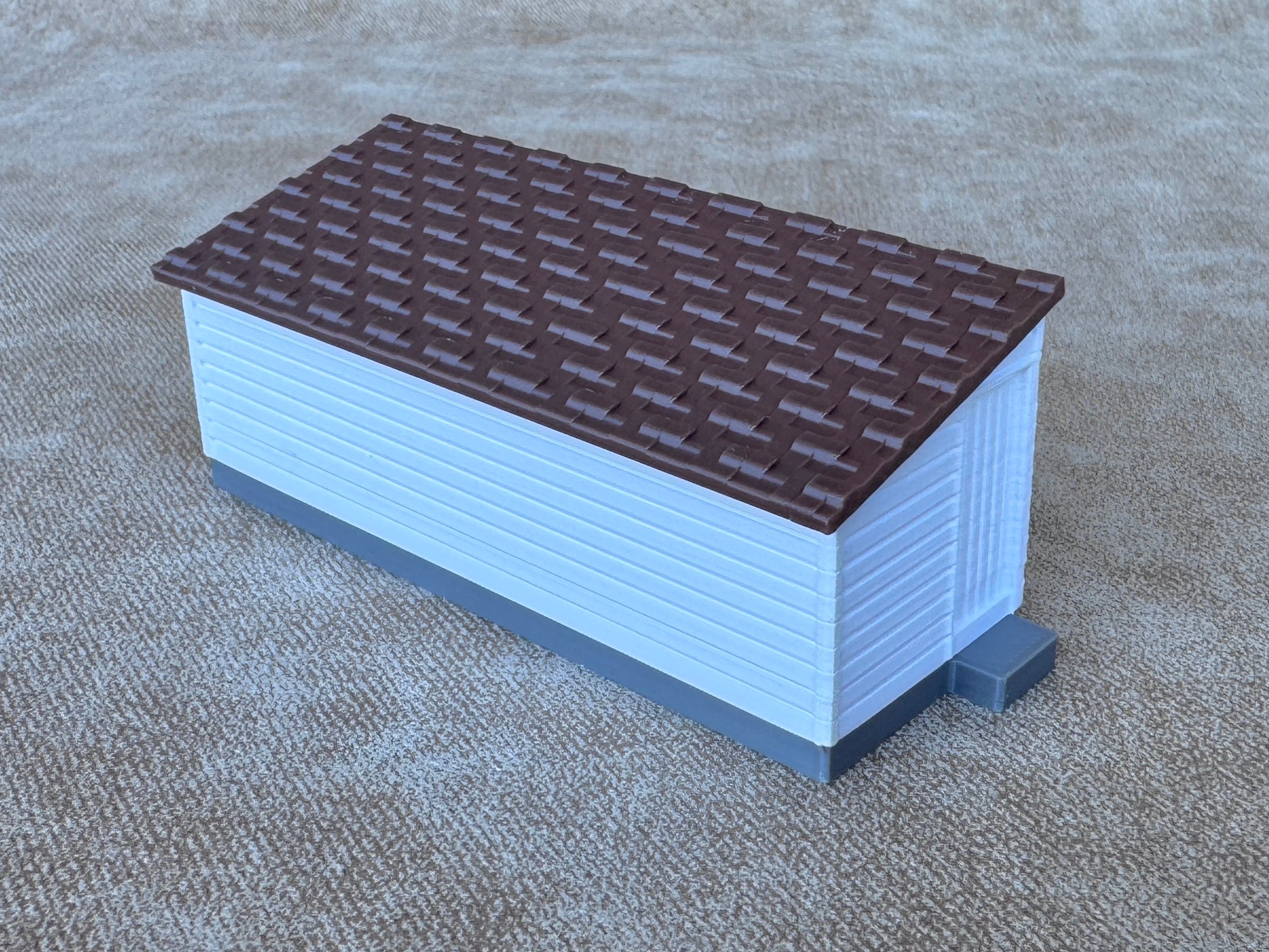 1/64 Scale Large Chicken Barn - Poultry Shed - White Siding w/Green Shingles - Made in USA