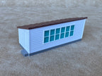 1/64 Scale Large Chicken Barn - Poultry Shed - White Siding w/Green Shingles - Made in USA