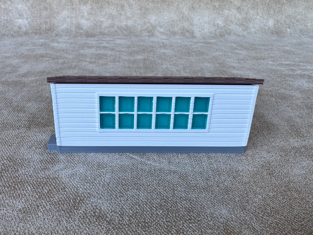 1/64 Scale Large Chicken Barn - Poultry Shed - White Siding w/Green Shingles - Made in USA