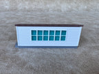 1/64 Scale Large Chicken Barn - Poultry Shed - White Siding w/Green Shingles - Made in USA
