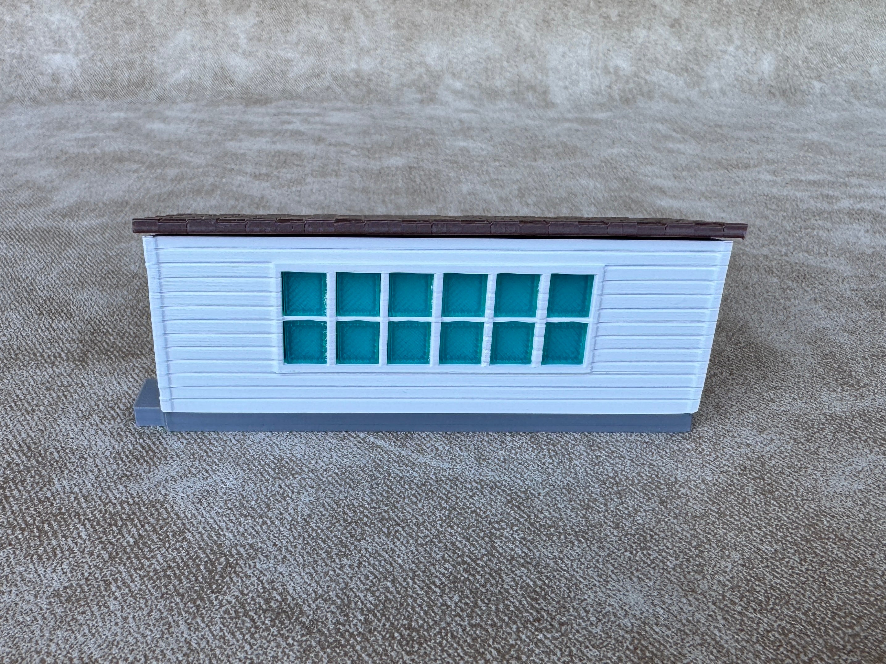 1/64 Scale Large Chicken Barn - Poultry Shed - White Siding w/Green Shingles - Made in USA