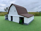 1/64 Scale - Early 1900s Barn - White 42' x 62' - Brown Roof - Made in USA