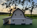 1/64 Scale - Early 1900s Barn - White 42' x 62' - Gray Roof - Made in USA
