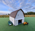 1/64 Scale - Early 1900s Barn - White 30' x 42' - Brown Roof - Made in USA