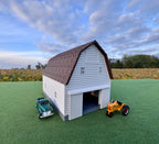 1/64 Scale - Early 1900s Barn - White 30' x 42' - Brown Roof - Made in USA