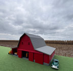 1/64 Scale - Early 1900s Barn - Red 42' x 62' - Gray Roof - Made in USA