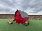 1/64 Scale - Early 1900s Barn - Red 30' x 42' - Gray Roof - Made in USA