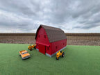 1/64 Scale - Early 1900s Barn - Red 30' x 42' - Brown Roof - Made in USA