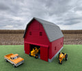 1/64 Scale - Early 1900s Barn - Red 30' x 42' - Gray Roof - Made in USA