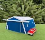 1/64 Scale - Farmstead Style Peaked Machine Shed - 50' Scaled Length - Blue - Made in USA