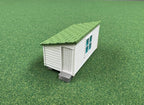 1/64 Scale Chicken Barn - Poultry Shed - White Siding w/Green Shingles - Made in USA