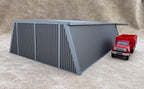 1/64 Scale - Farmstead Style Galvanized Machine Shed - 76' Scaled Length - Made in USA
