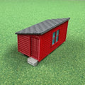 1/64 Scale Chicken Barn - Poultry Shed - Red Siding w/Gray Shingles - Made in USA